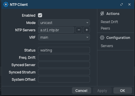 Leia mais sobre o artigo 27 | MikroTik sem conectar ao servidor NTP